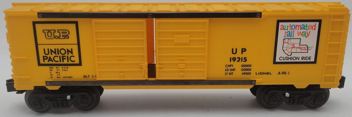 Lionel 6-19215 O Gauge Union Pacific Double Door Boxcar #19215 EX/Box