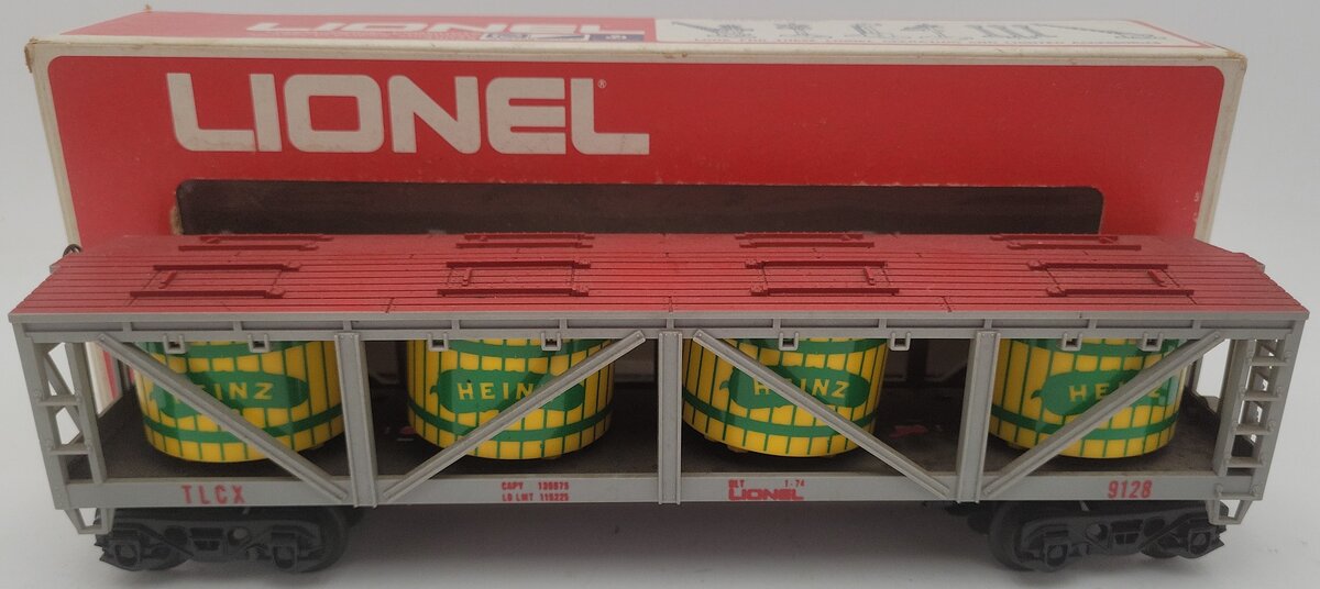 Lionel 6-9128 O Gauge Heinz Pickle Vat Car #9128 VG/Box