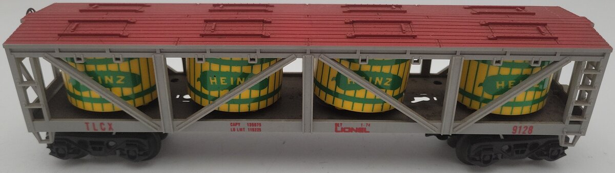 Lionel 6-9128 O Gauge Heinz Pickle Vat Car #9128 VG/Box