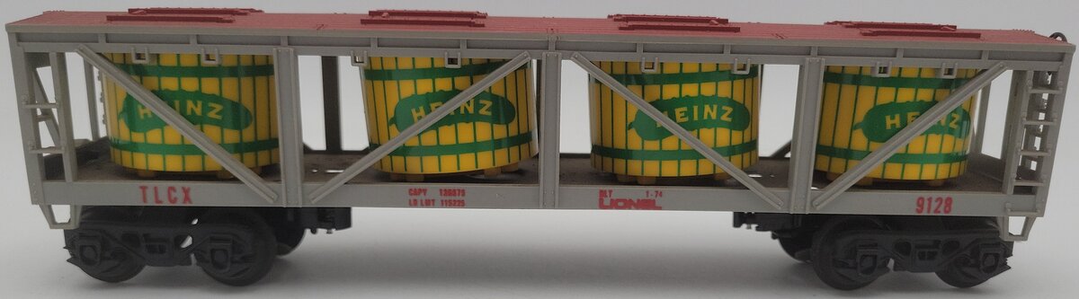 Lionel 6-9128 O Gauge Heinz Pickle Vat Car #9128 VG/Box