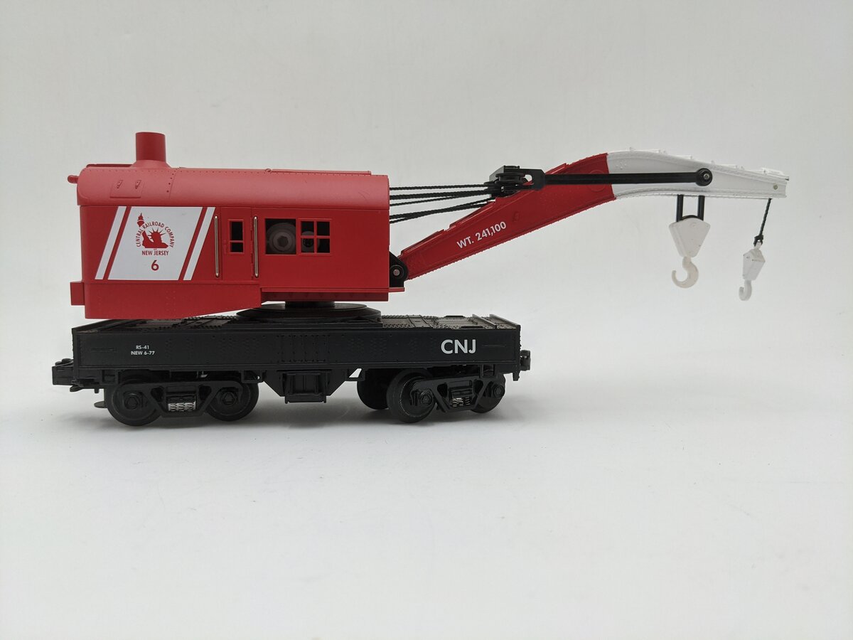 MTH 30-7935 O Jersey Central Crane Car #6 LN