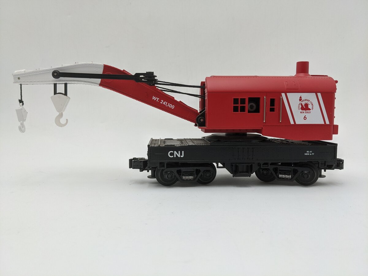 MTH 30-7935 O Jersey Central Crane Car #6 LN