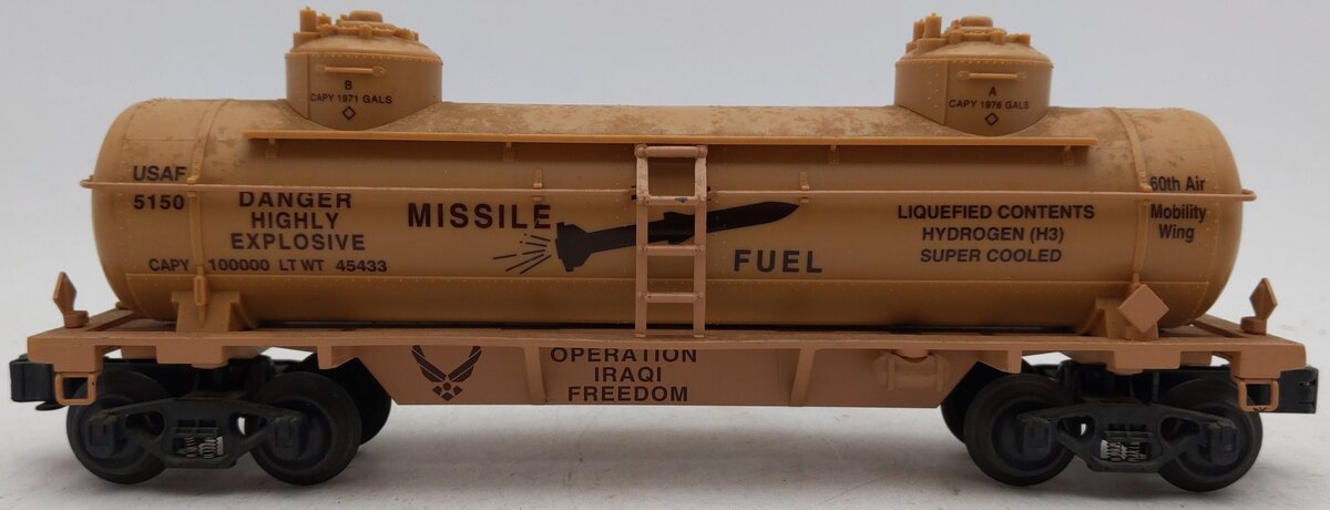 K-Line K635-8017 O Gauge Operation Iraqi Freedom Missile Fuel Tank Car VG