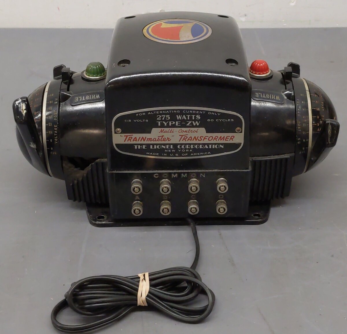 Lionel ZW Vintage O Gauge Trainmaster 275 Watt Transformer with Whistle VG/Box