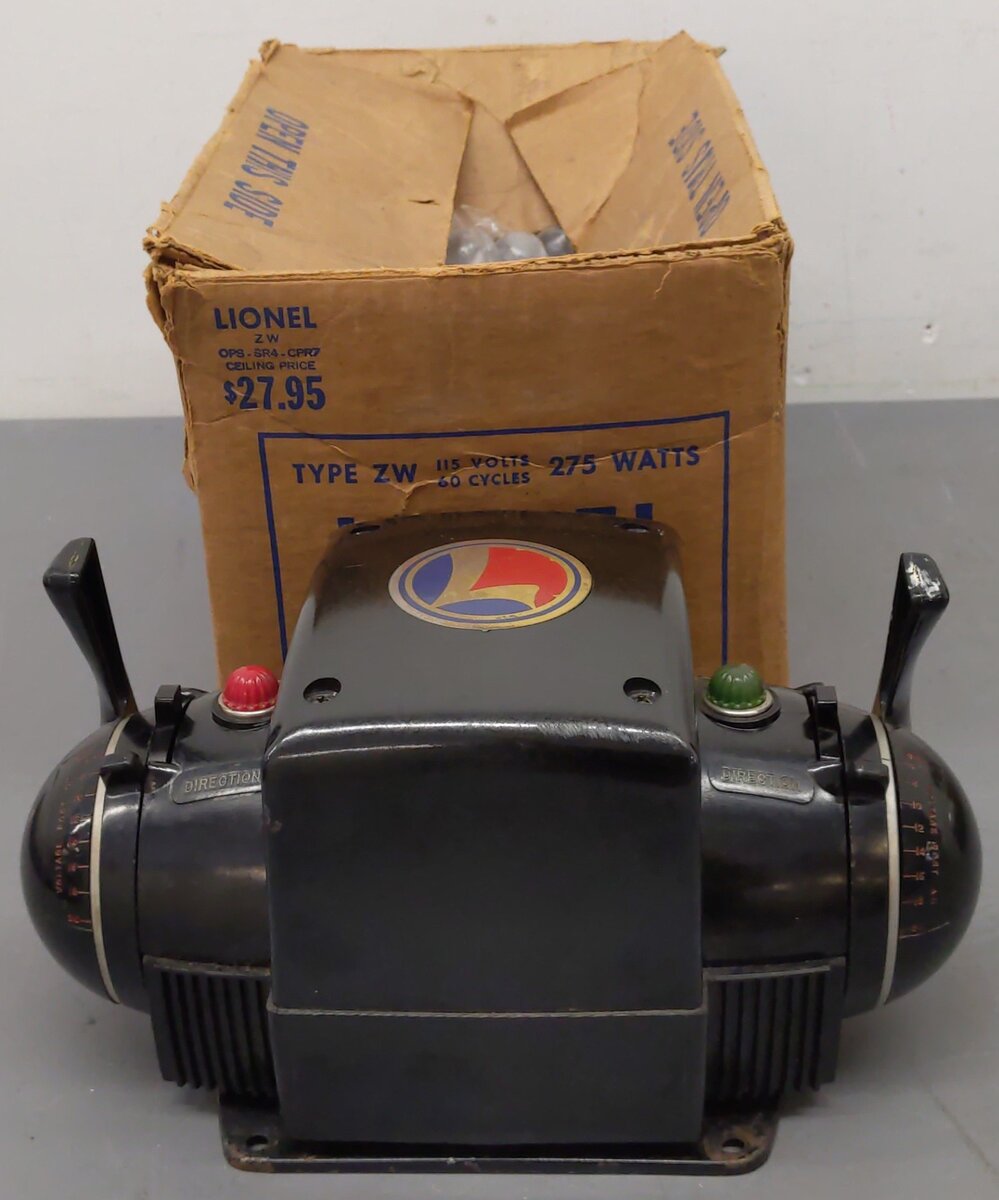 Lionel ZW Vintage O Gauge Trainmaster 275 Watt Transformer with Whistle VG/Box