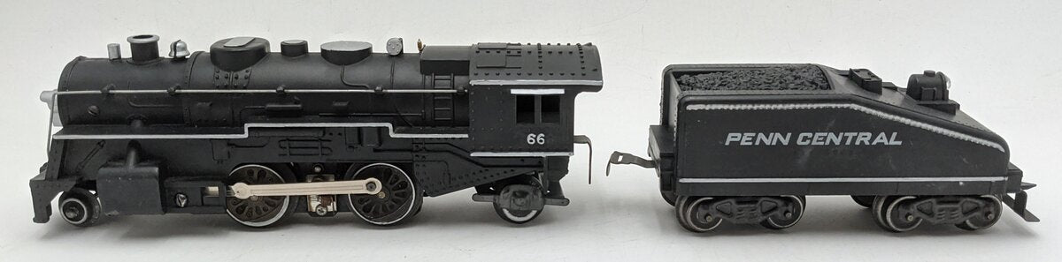 Marx 1666 Vintage O Gauge Penn Central 2-4-2 Steam Locomotive & Tender VG