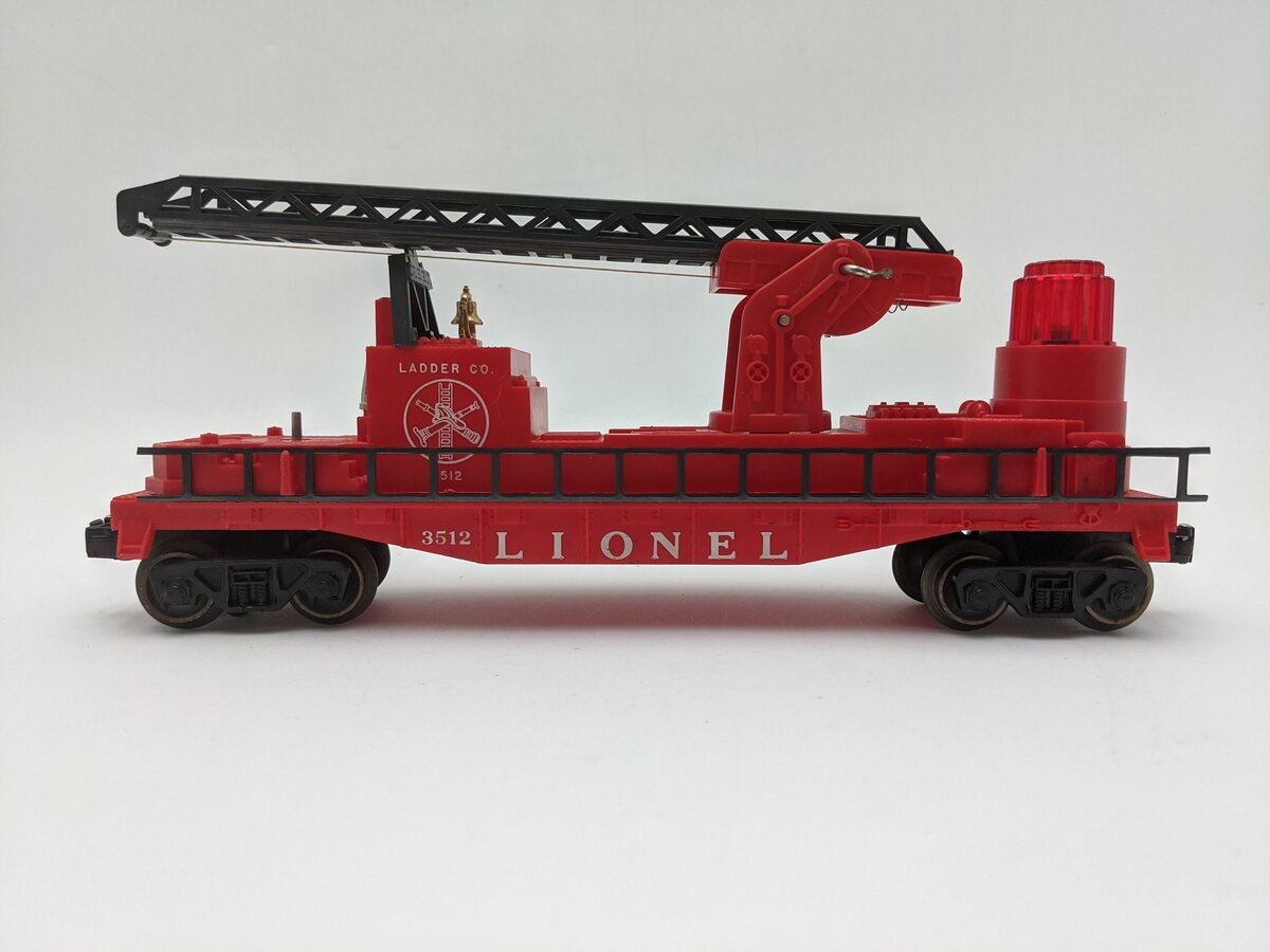 Lionel 3512 Vintage Fire Ladder Car with Ladder EX