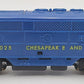 American Flyer 31025 HO Scale Chesapeake & Ohio F7 Powered Diesel Locomotive VG