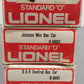 Lionel O Gauge Assorted Boxcars 6-9803, 6-9801, 6-9826 [3] VG/Box