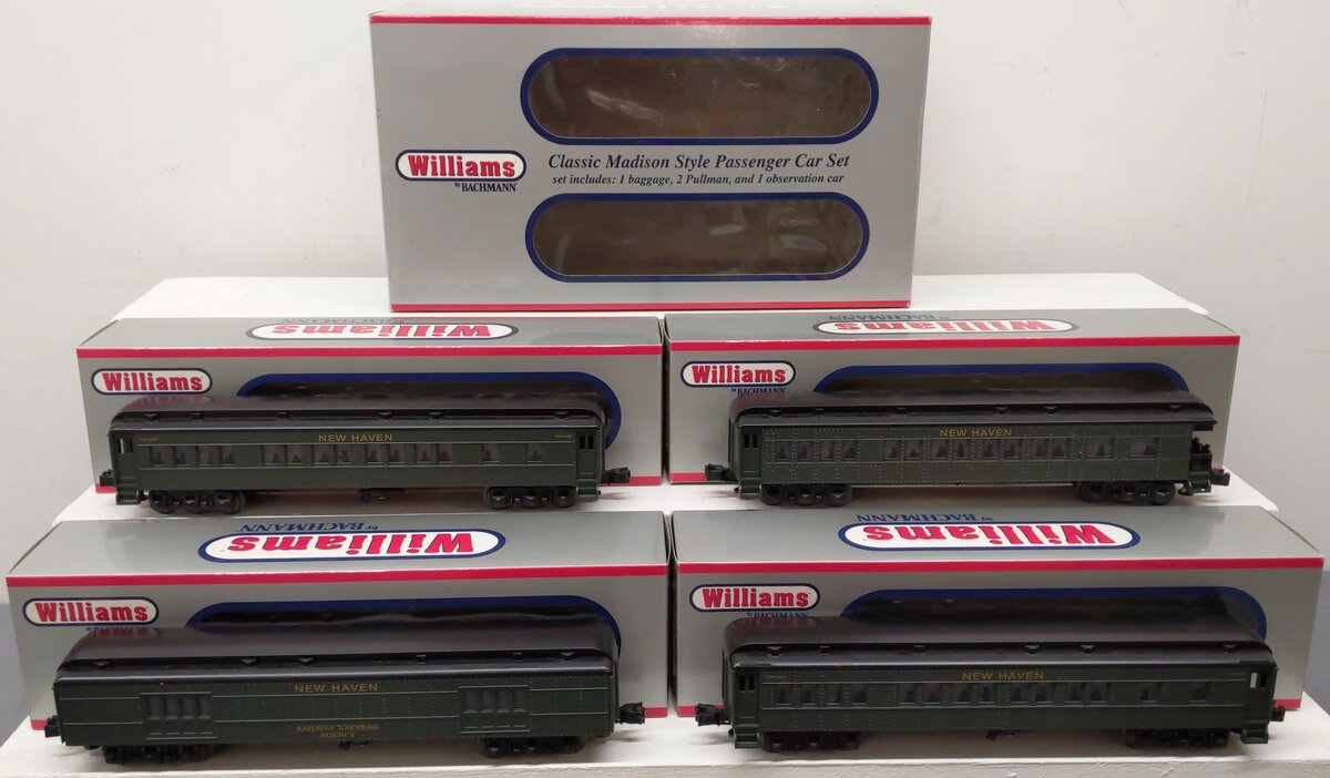 Williams 43473 New Haven 60 Ft. Madison Passenger Car Set (Set of 4) EX/Box