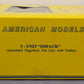American Models SC6-5T S Gauge Impack 5-Unit Flatcar w/ Trailers LN/Box