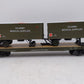 MTH 20-95535 U.S. Army (#1951) Flat car w/(2) PUP Trailers EX/Box