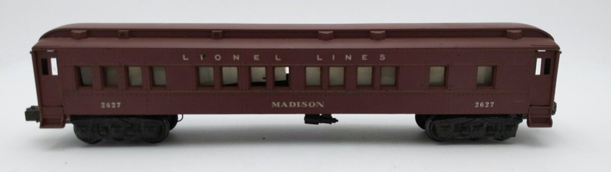 Lionel O Gauge Vintage Lionel Lines Madison Passenger Car 2627 - 3 Rail EX
