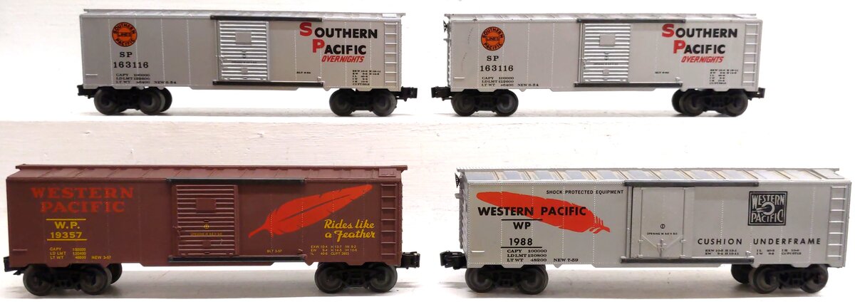 KMT O Gauge Assorted Freight Cars: 19357, 163116, 1988 [4] EX/Box