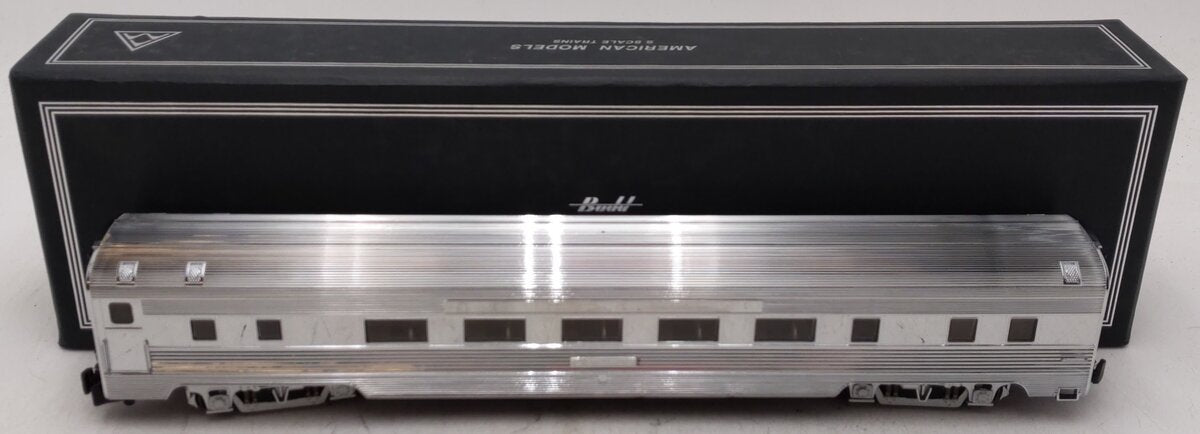 American Models S Gauge Chrome Undecorated Extra Budd Coach - Hi Rail EX/Box