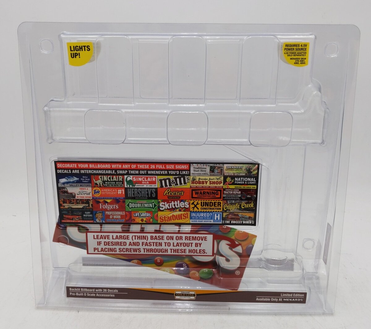 Menards 275-9029 O Gauge Lighted Billboard EX/Box