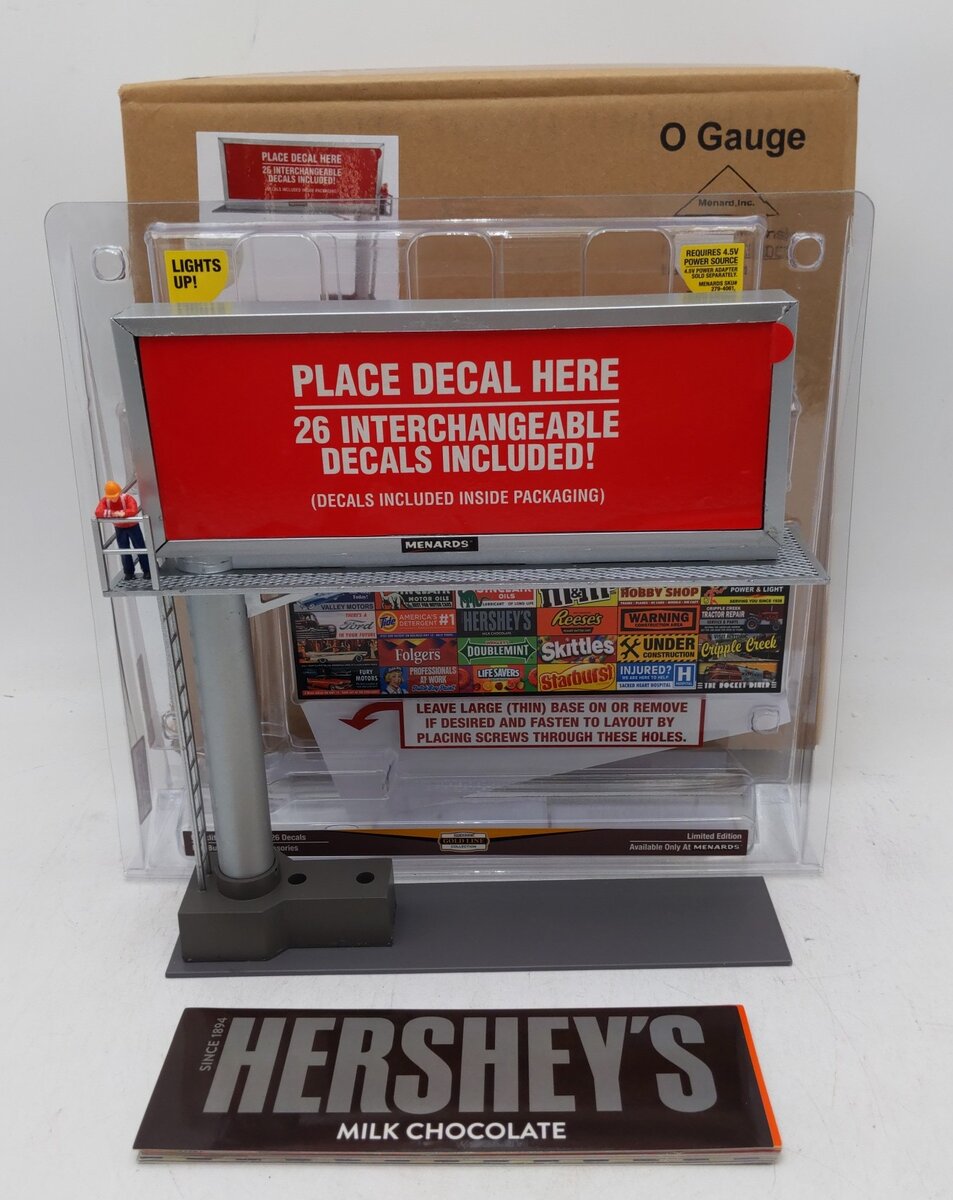 Menards 275-9029 O Gauge Lighted Billboard EX/Box