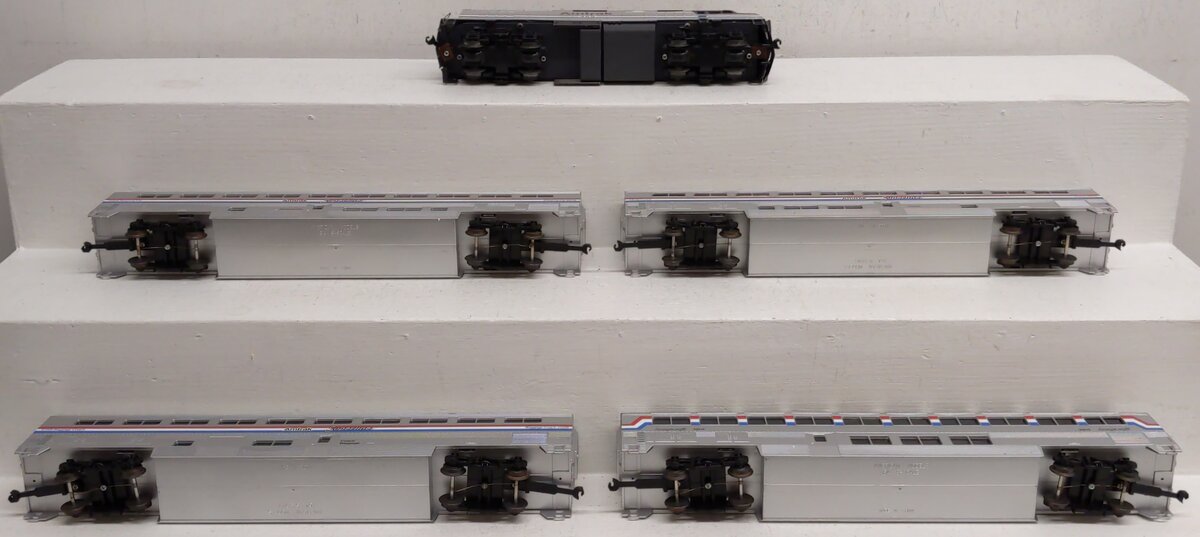 American Models Amtrak Superliner Phase 4 FP-40 S Gauge Diesel Train Set EX