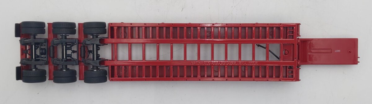 First Gear 1:50 Red Talbert Tri-Axle Lowboy Trailer LN