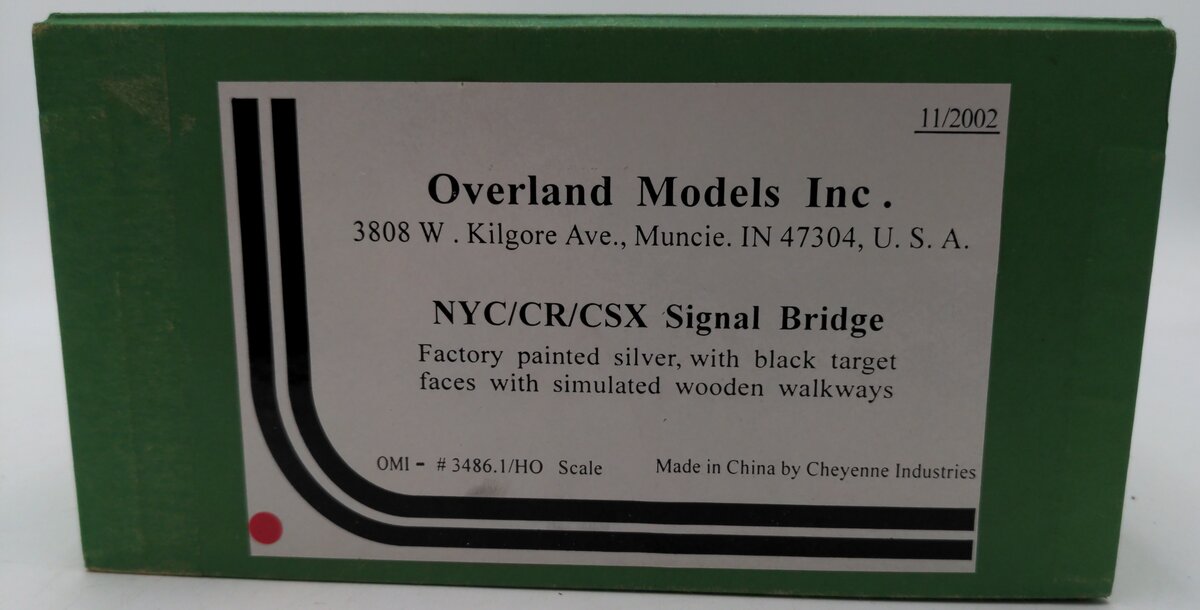 Overland Models #3486.1 HO Scale NYC/CR/CSX Signal Bridge EX/Box