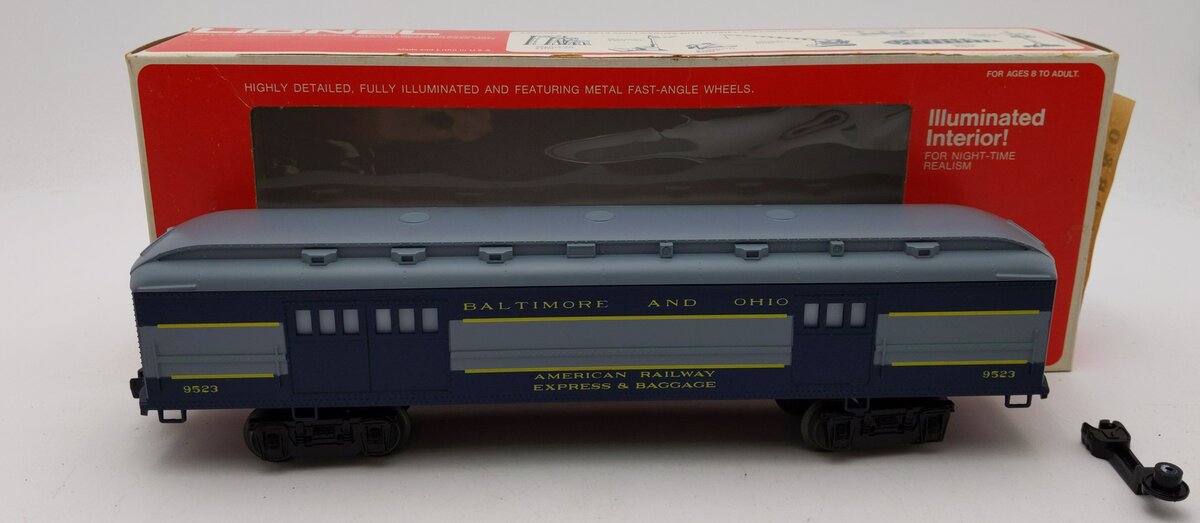 Lionel 6-9523 O Gauge Baltimore & Ohio Baggage Car EX/Box