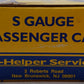 S-Helper S Gauge Union Pacific Coach Passenger Car VG/Box