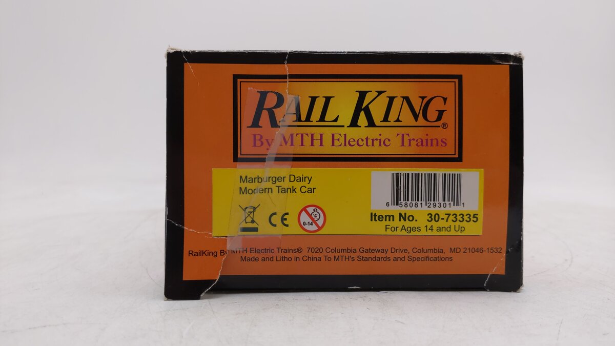 MTH 30-73335 O Gauge Marburger Dairy Chocolate Milk Modern Tank Car #19380 EX/Box