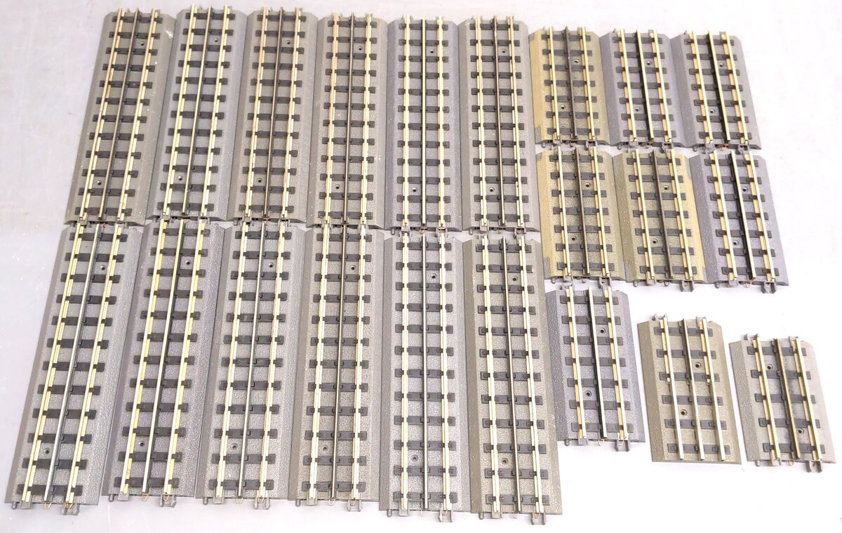 MTH RealTrax O Assorted Straight Track Sections 5"-10" [21] EX