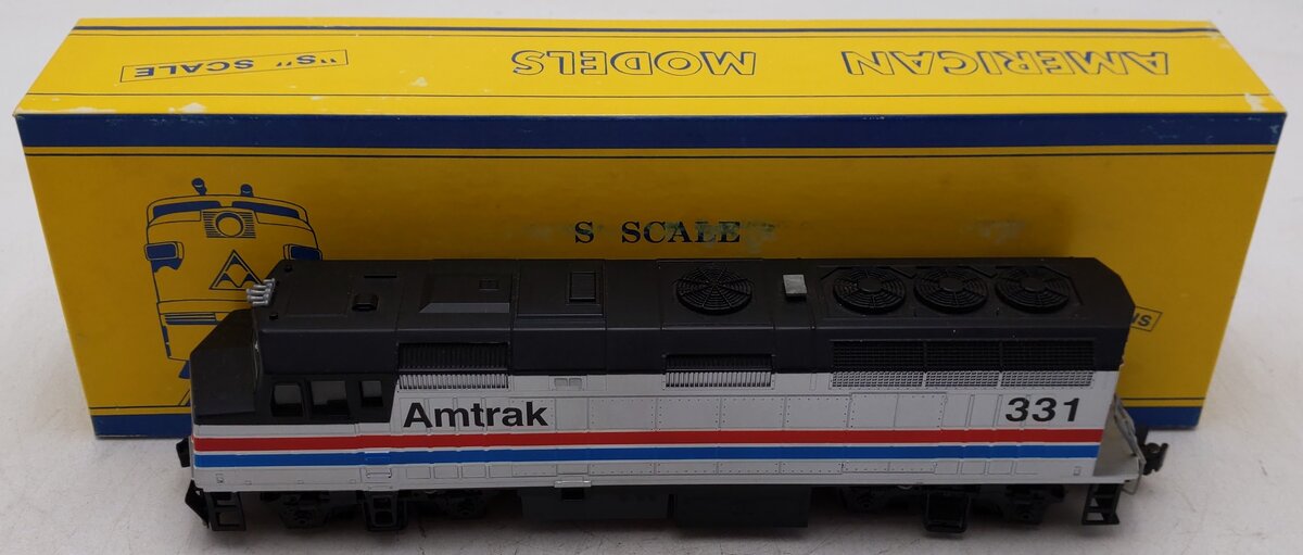 American Models 331 S Amtrak AC Hi-Rail F-40 PH II Powered Diesel Locomotive EX/Box