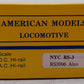 American Models RS3006 S Gauge NYC Alco RS-3 Diesel Locomotive #8245 EX/Box