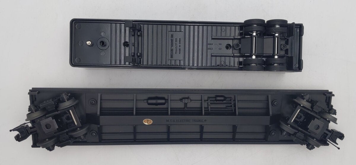MTH 20-98460 O Gauge Caterpillar Flat Car with 48' Trailer #200532 EX