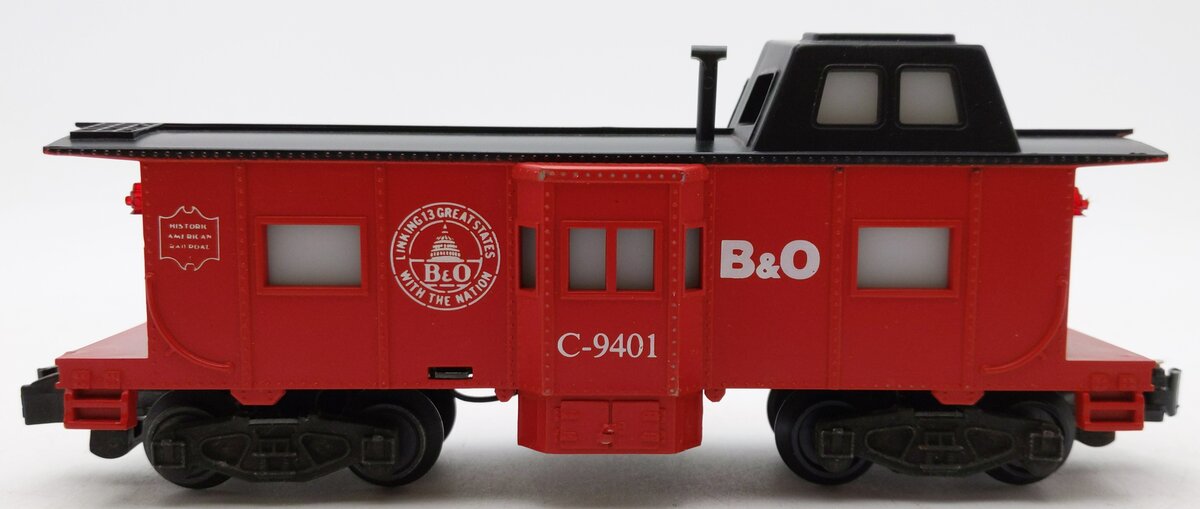 American Flyer 4-9401 S Gauge Baltimore & Ohio Bay Window Illuminated Caboose EX