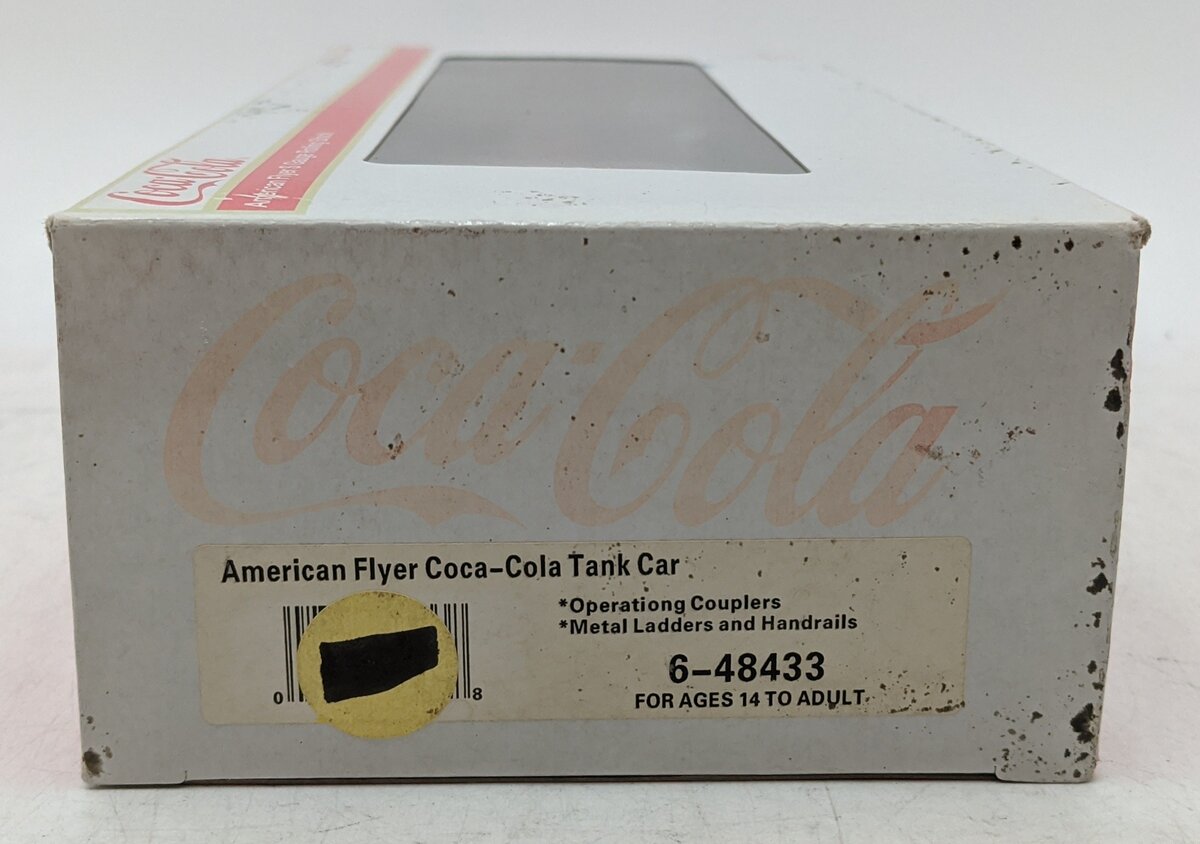 American Flyer 6-48433 S Gauge Coca-Cola Single Dome Tank Car NIB
