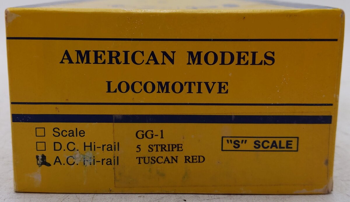 American Models GGR5 S PRR Tuscan Red 5 Stripe GG-1 Electric Locomotive #4817 EX/Box