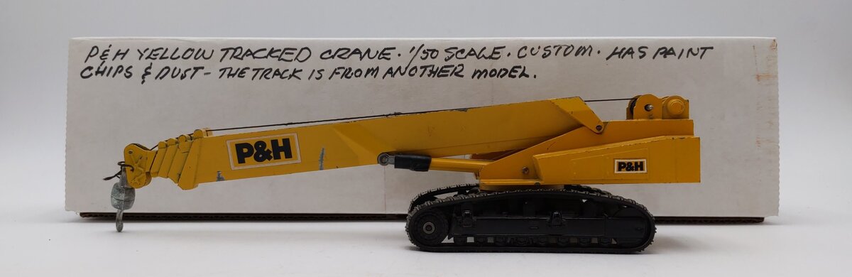 Custom Built P&H 1:50 Scale Yellow Tracked Crane - Custom Model