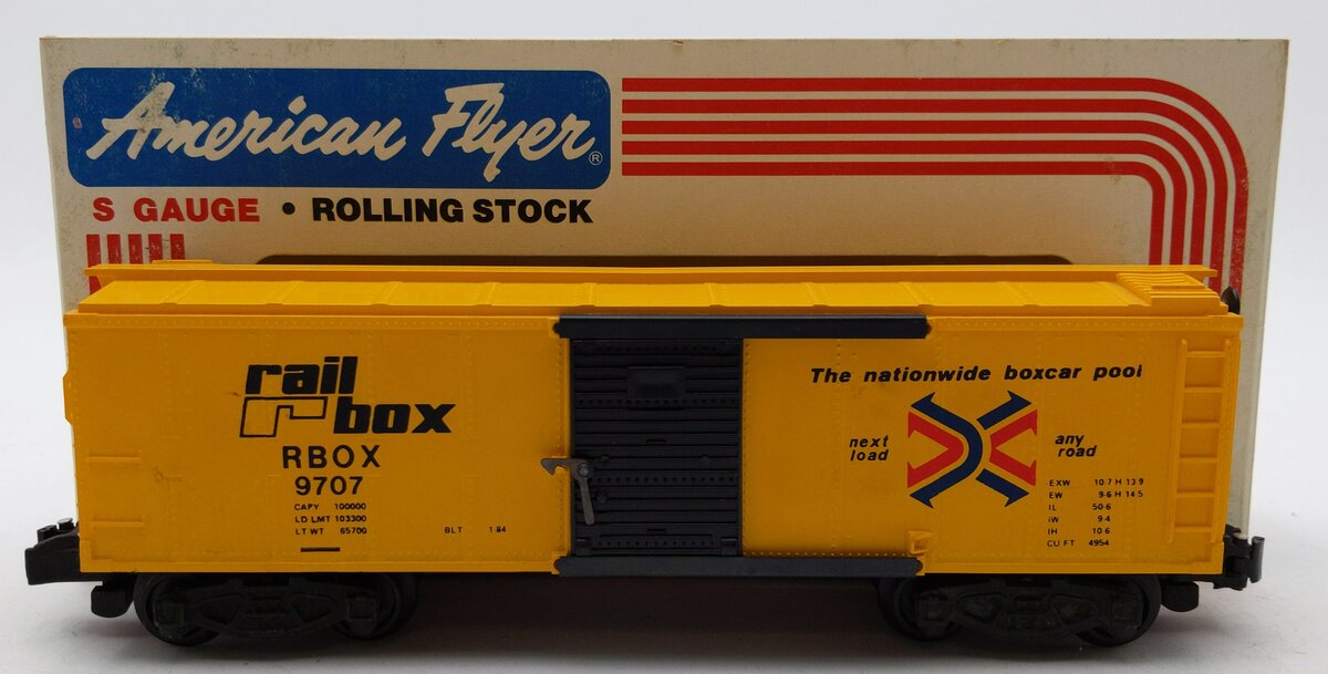 American Flyer 4-9707 S Gauge Railbox Boxcar #9707 EX/Box