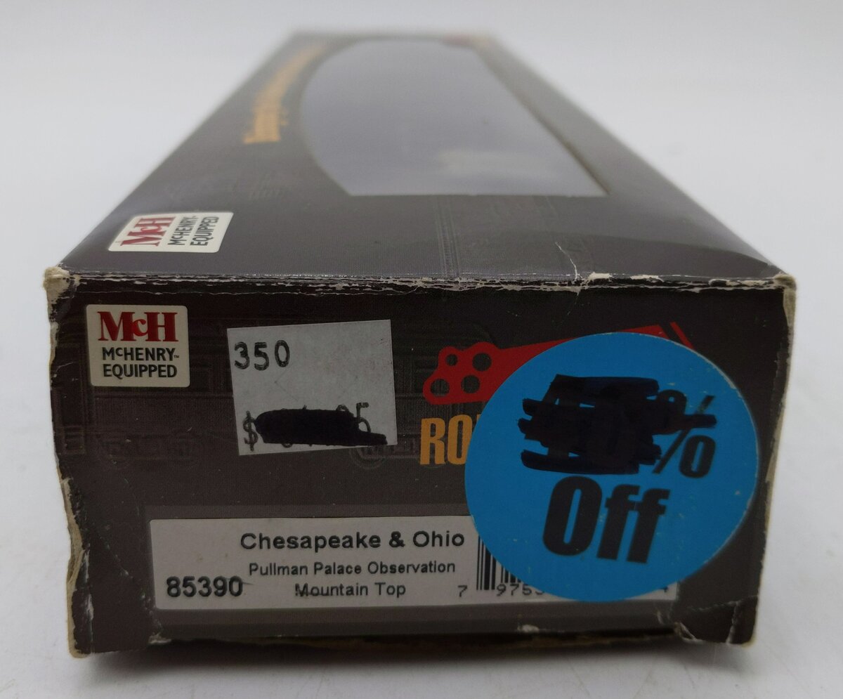 Roundhouse 85390 HO C&O RTR 85' Pullman Palace Observation Car EX/Box