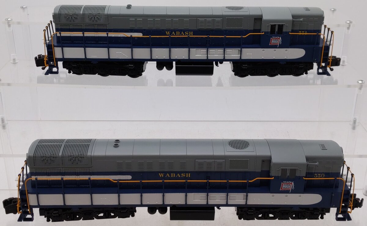 American Models TM10 S Gauge Wabash Diesel Locomotives (Set of 2) EX/Box