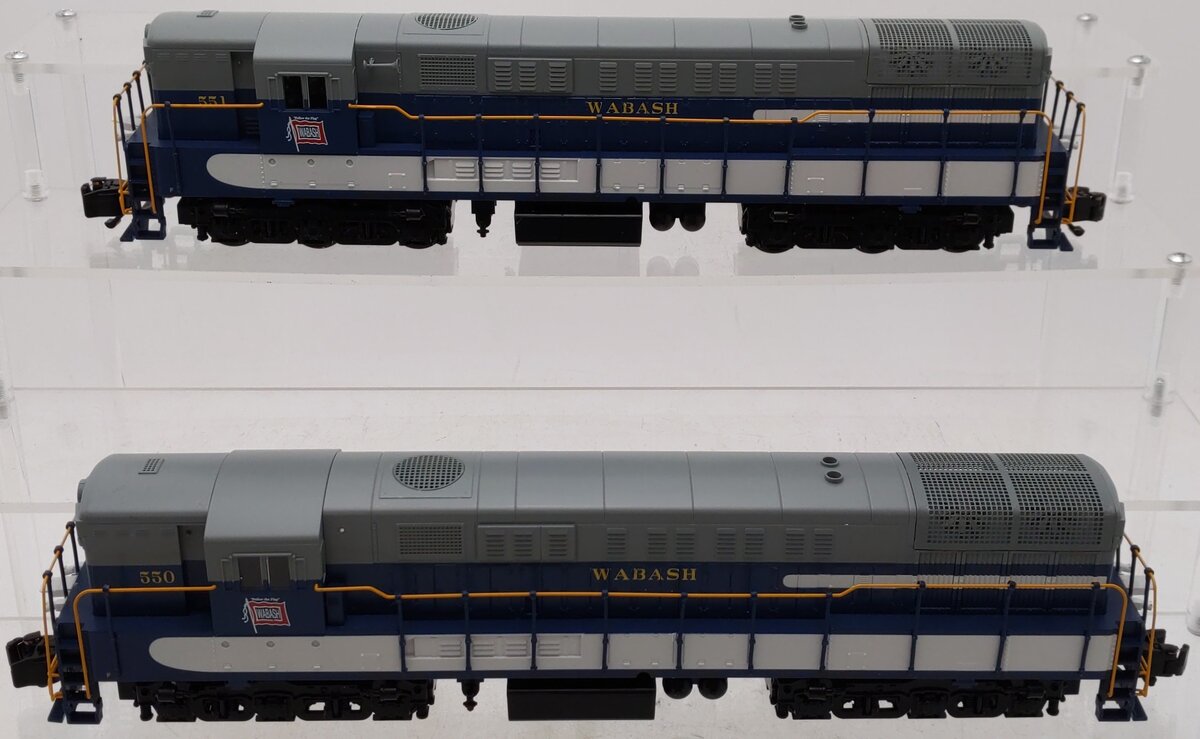 American Models TM10 S Gauge Wabash Diesel Locomotives (Set of 2) EX/Box