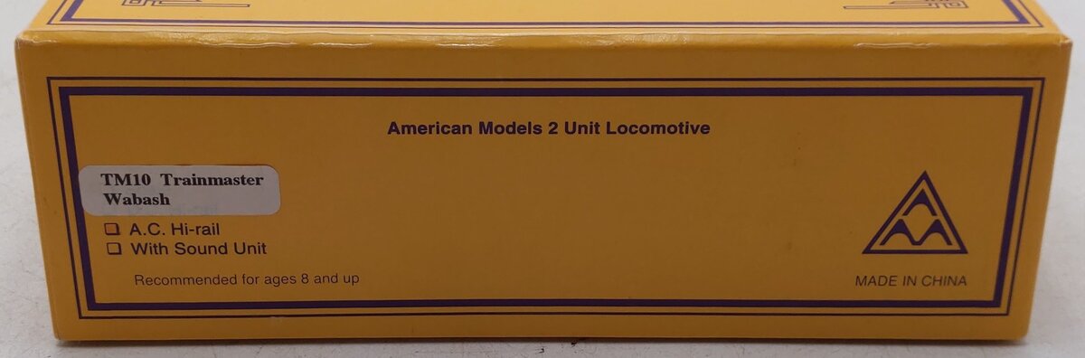 American Models TM10 S Gauge Wabash Diesel Locomotives (Set of 2) EX/Box
