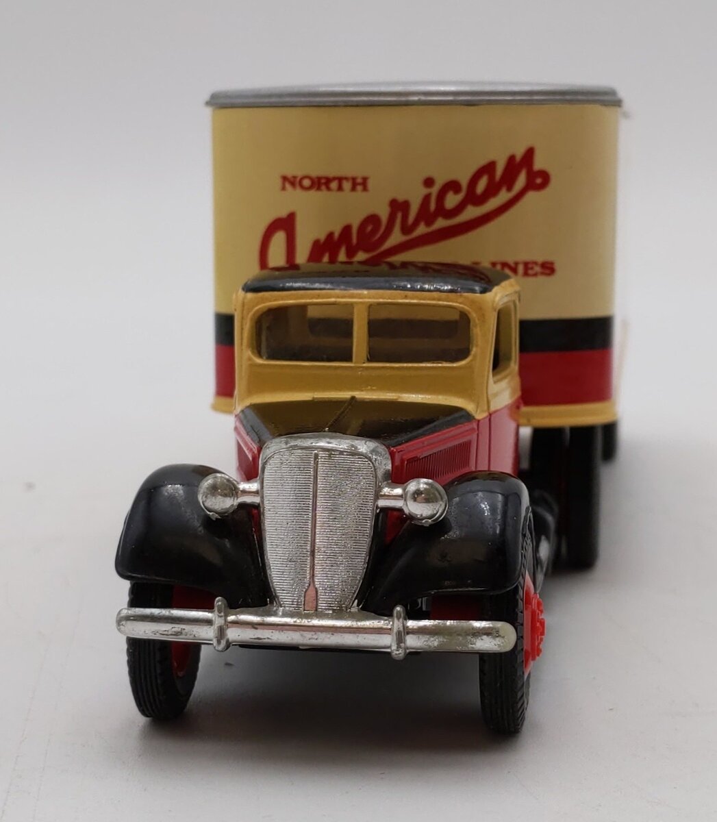 ERTL 1:64 Scale 1937 Ford w/Bank Van Trailer - North American Van Lines LN/Box