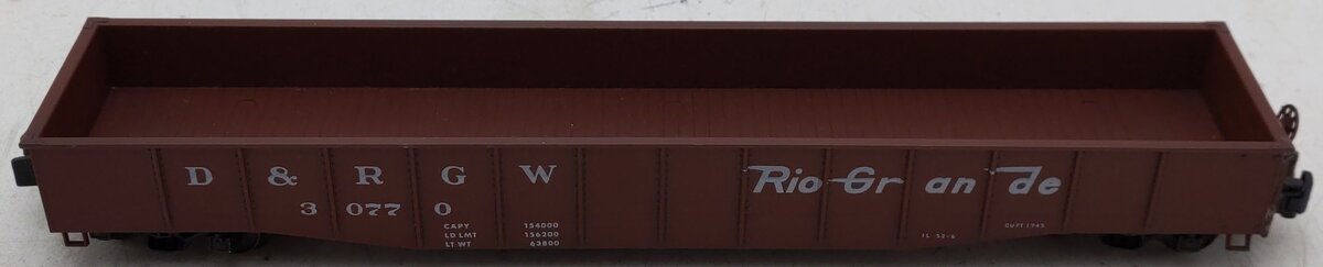 American Models 4425 S D&RGW 52' Gondola #30770 (Hi-Rail) EX/Box