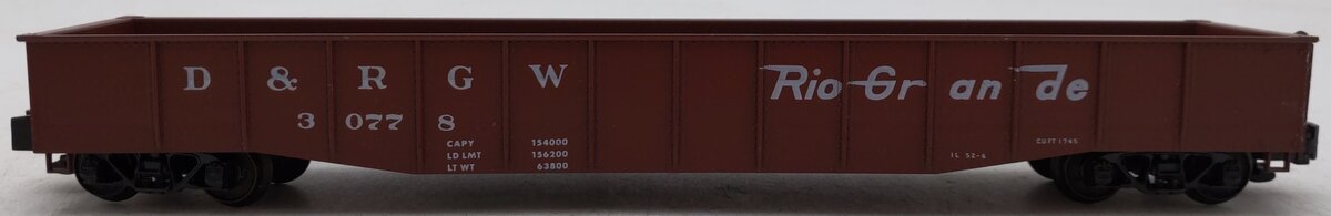 American Models 4425 S D&RGW 52' Gondola #30778 (Hi-Rail) EX/Box