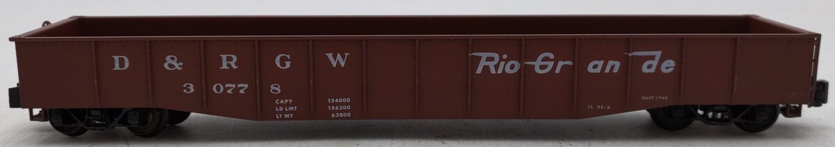 American Models 4425 S D&RGW 52' Gondola #30778 (Hi-Rail) EX/Box