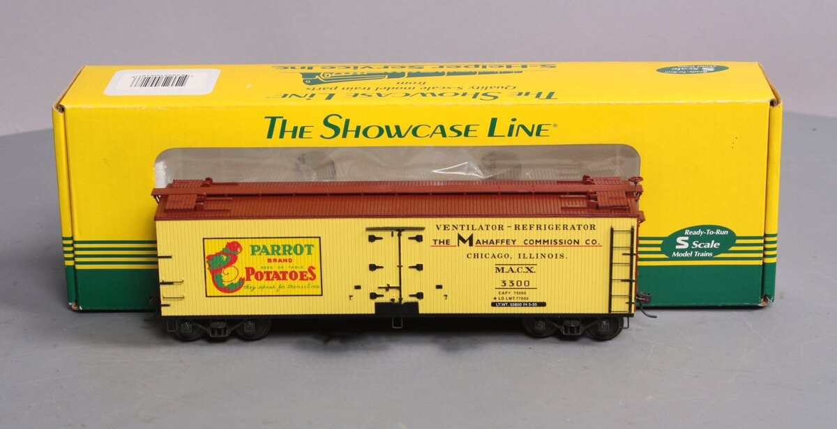 S-Helper 00518 S Scale Parrot Potatoes 40' Wooden Billboard Reefer #3300 LN/Box