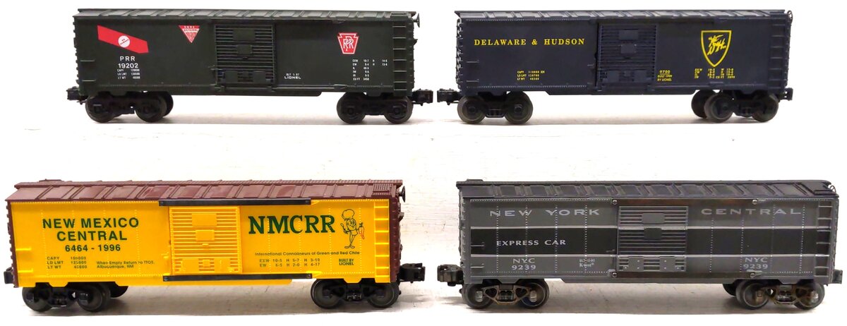 Lionel & K-Line O Gauge Assorted Freight Cars: 19202, 9700, 6464, 9239 [4] EX