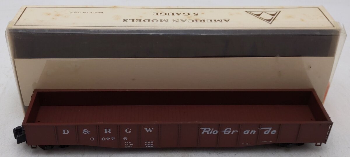American Models 4425 S D&RGW 52' Gondola #30776 (Hi-Rail) EX/Box