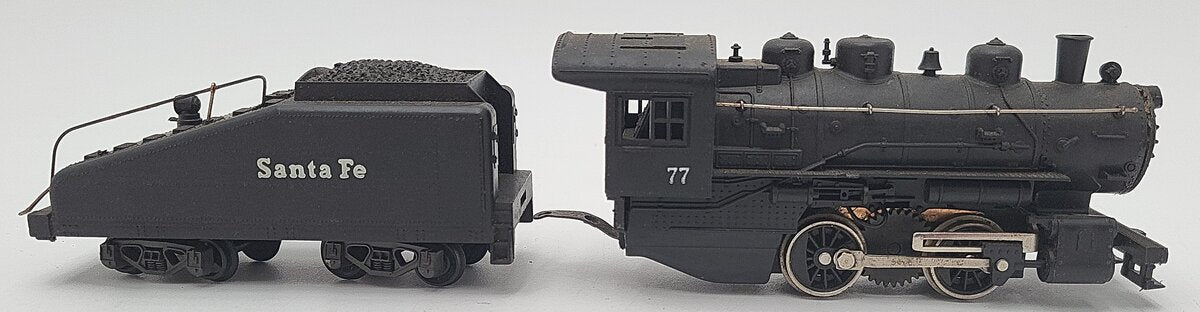 Lima HO Scale Santa Fe Steam Locomotive & Tender #77 VG