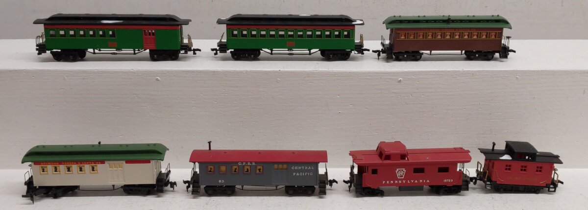 Tyco & Bachmann Assorted HO Passenger Cars and Cabooses [7] EX