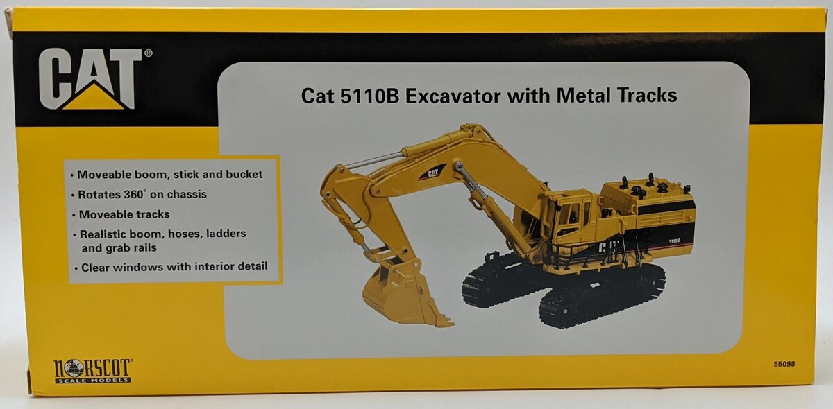 Norscot 55098 1:50 Scale CAT 5110B Hydraulic Excavator With Metal Tracks NIB